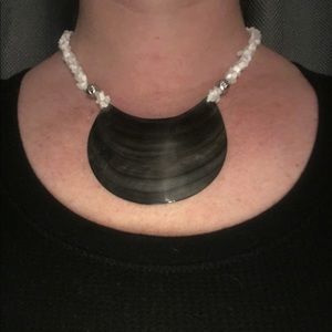 Mother of pearl charmed seashell necklace